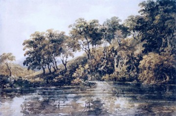  Aquarelle Tableau - Étang aquarelle peintre paysages Thomas Girtin